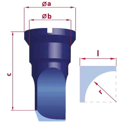 Poinçon d'Arrondi pour coins Nr 8/40