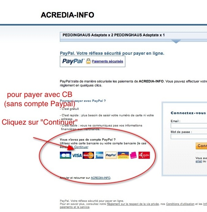 Paiement sécurisé CB et Paypal